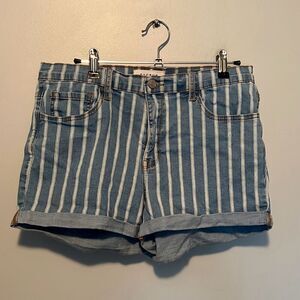 Pacsun Women's Striped The Shortie Denim Short